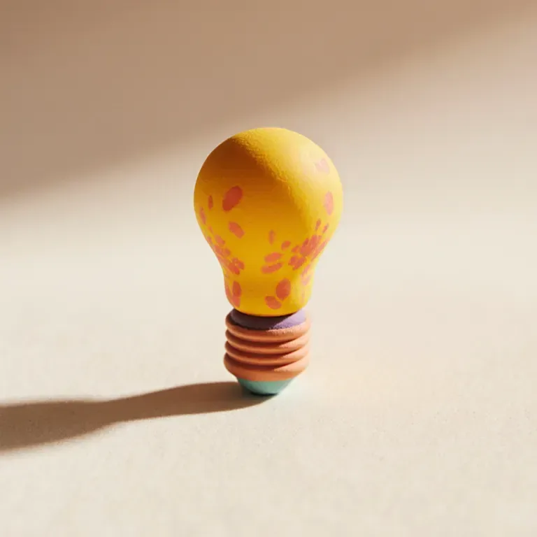 Idea — handcrafted clay illustration