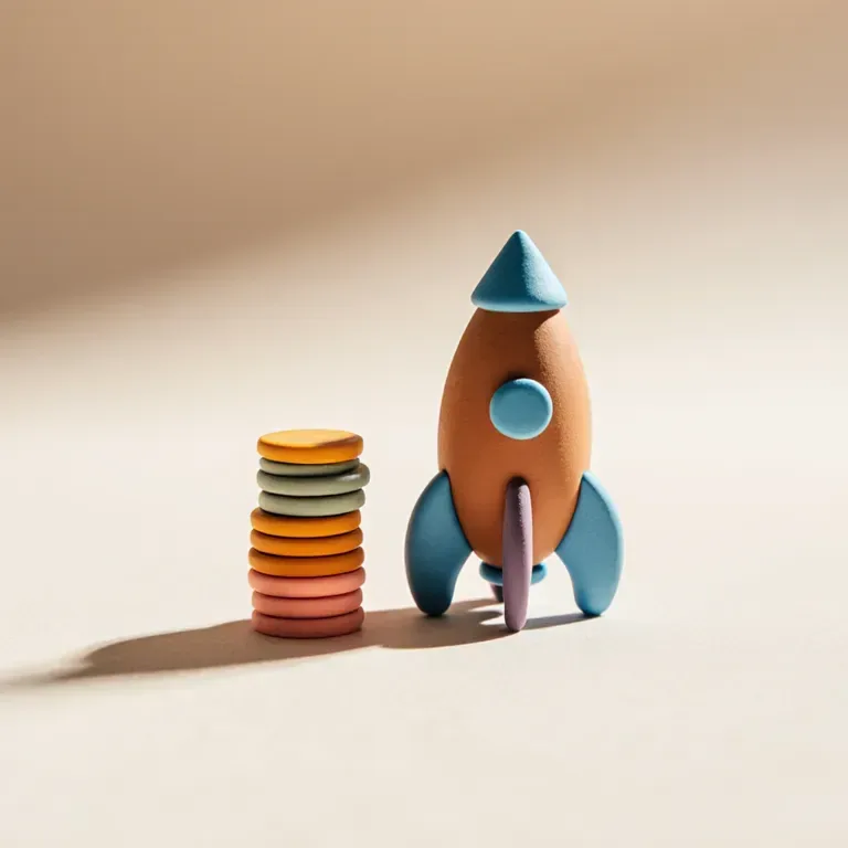 Raise — handcrafted clay illustration